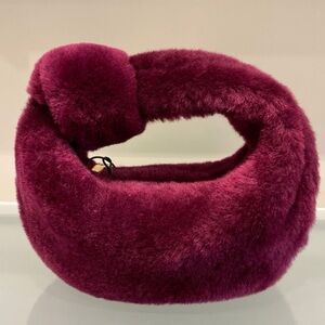 Bottega Veneta Purple fur mini Jodie